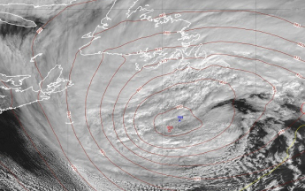 Image satellite de la dépression le 14 février 2024 à 12h.